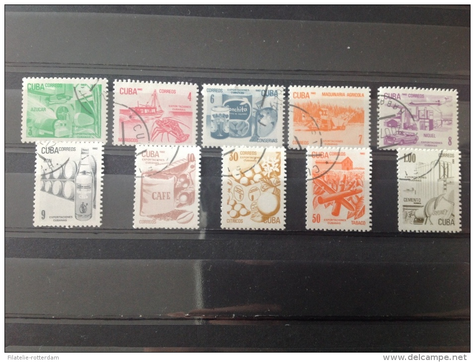 Cuba - Complete Serie Exportproducten 1982 - Usati