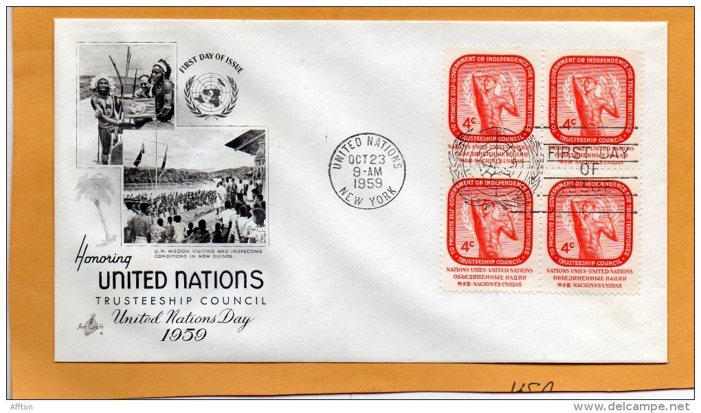 United Nations New York 1959 FDC - FDC