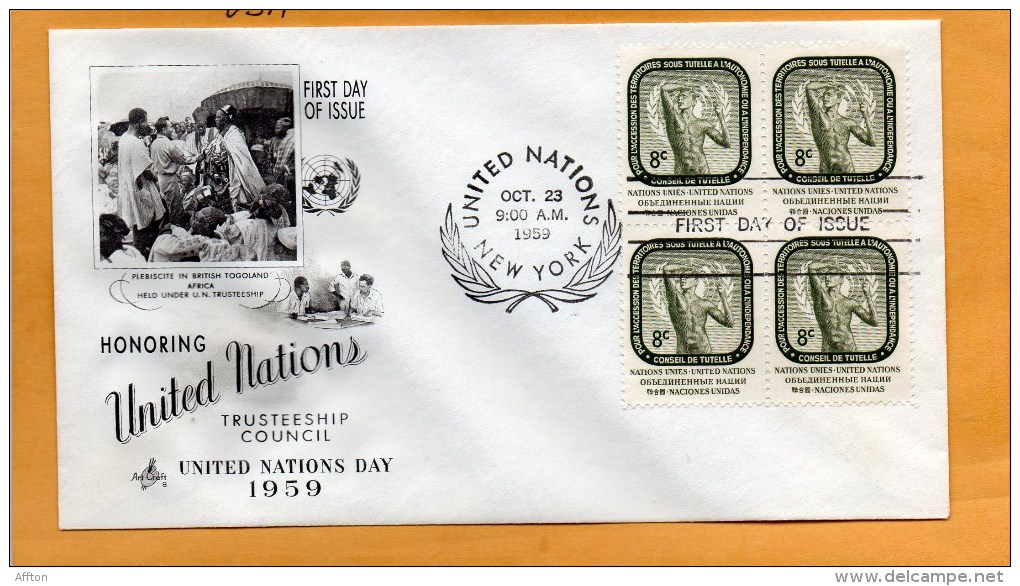 United Nations New York 1959 FDC - FDC
