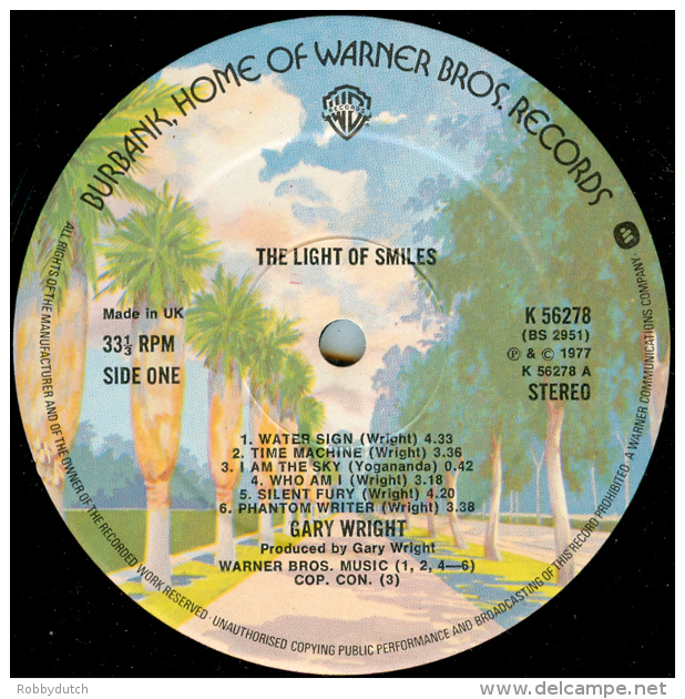 * LP *  THE LIGHT OF SMILES  - GARY WRIGHT (ex Spooky Tooth) - Rock