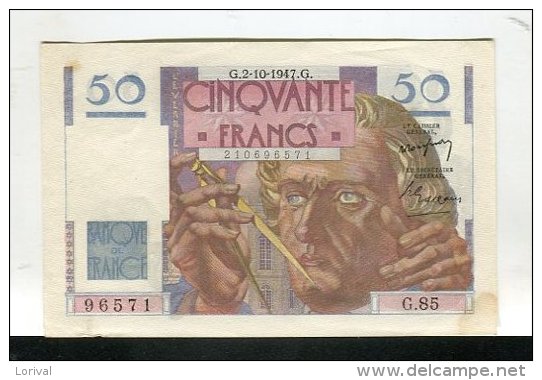 Billet 50 Francs Le Verreir 2-10-1947 - 50 F 1946-1951 ''Le Verrier''