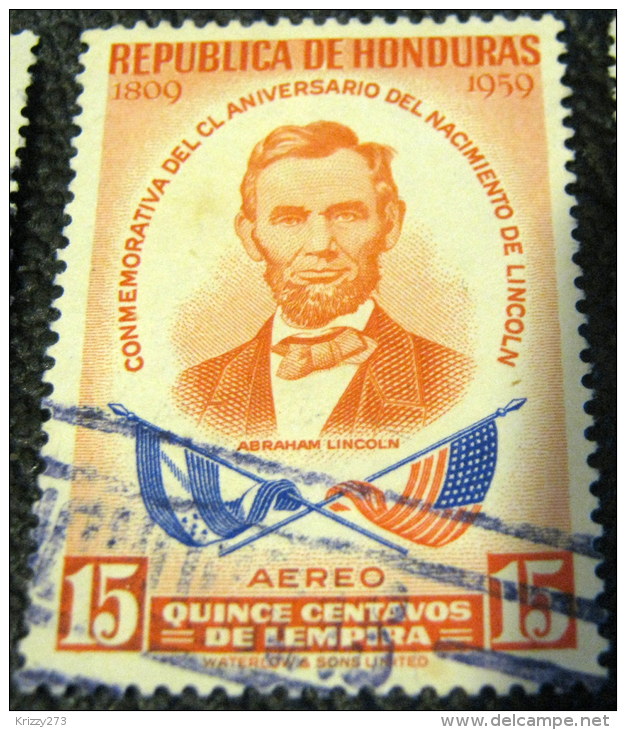 Honduras 1959 150th Anniversary Of The Birth Of Abraham Lincoln 15c - Used - Honduras