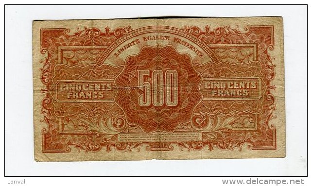 500 Francs Tresor Central - 1943-1945 Marianne