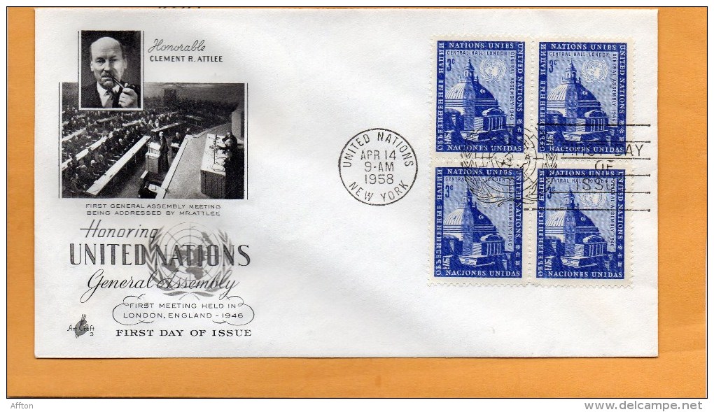 United Nations New York 1958 FDC - FDC