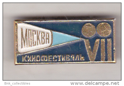 USSR Russia Old Pin Badge - Film - Movies - 7th International Film Festival Moskow - Films