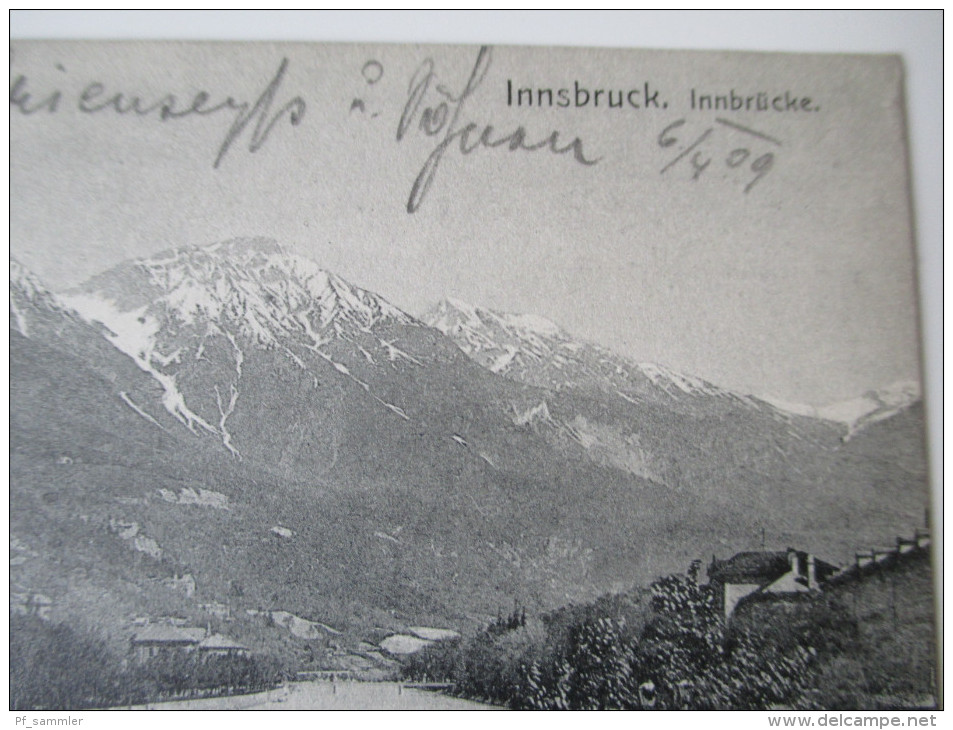 AK / Bildpostkarte 1909 Innsbruck , Innbrücke No. 33 Verlag Von Fritz Gratl, Centrale Für Photogr. Bedarf, Innsbruck - Innsbruck