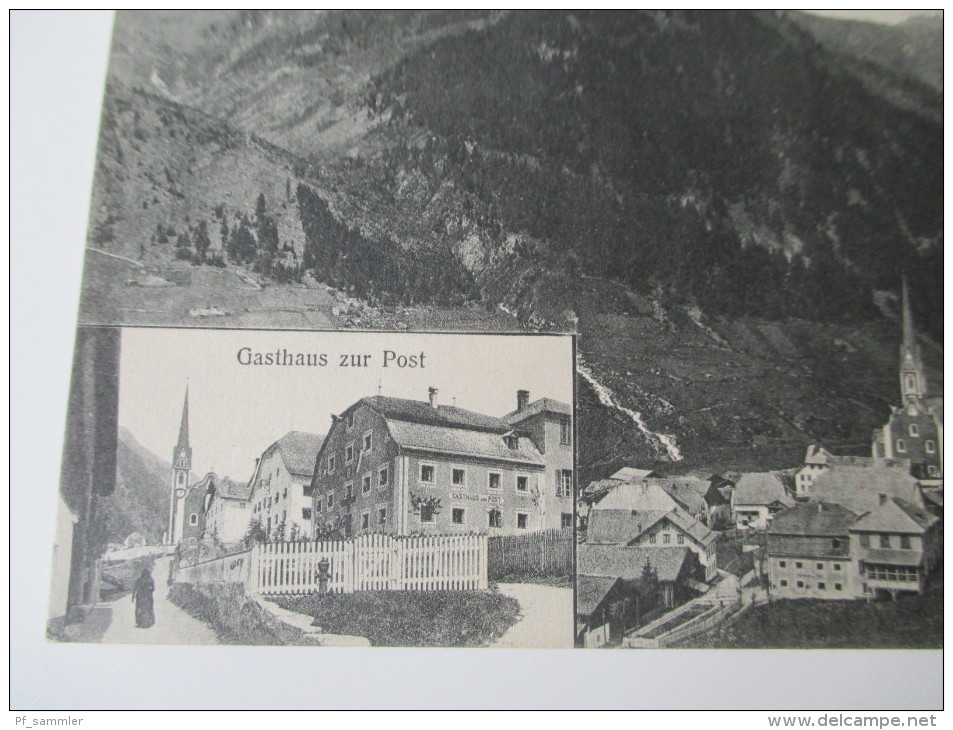 AK / Bildpostkarte / Mehrbild 1910 Ischgl - Paznaun 1377m / Gasthaus Zur Post No 17669 Orig. Aufn. Lehrburger, Nürnberg - Ischgl