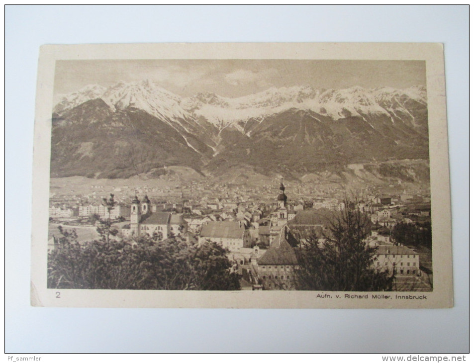 AK / Bildpostkarte 1921 Aufnahme V. Richard Müller, Innsbruck Vom Berg Isel Verlag Tyrolla GmbH - Innsbruck