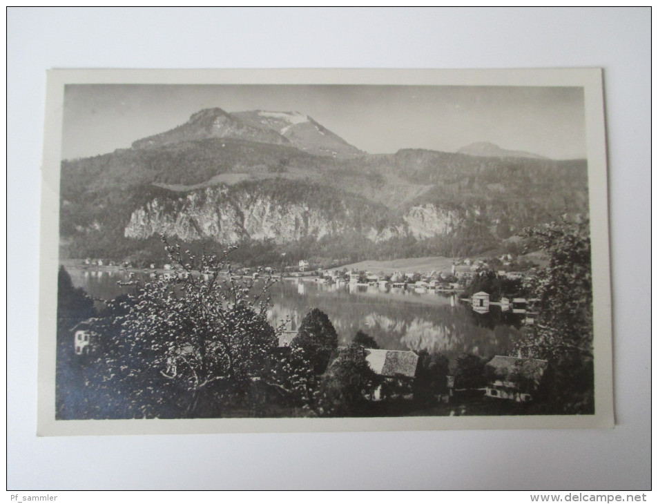 AK / Fotokarte 1928 St. Gilgen Mit Dem Zwölferhorn (Ischgl) Kunstanstalt C. Jurischek, Salzburg - Ischgl