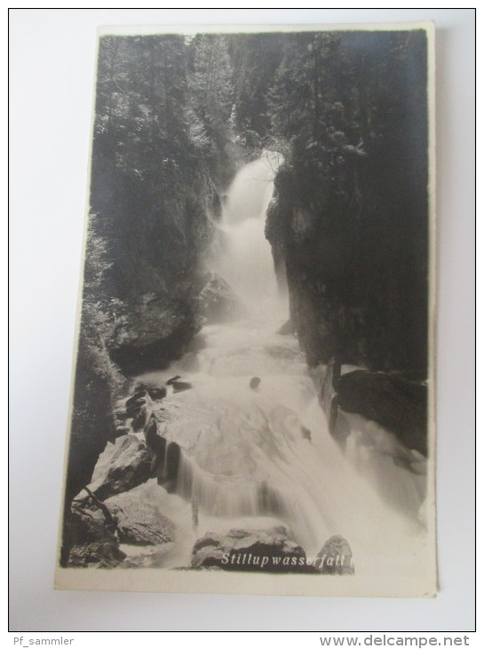 AK / Fotokarte 1927 Stillupwasserfall (Zillertal) Echt Gelaufen! - Zillertal