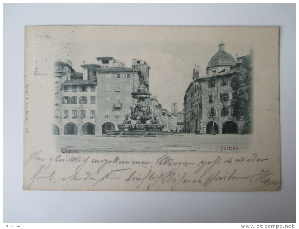 AK / Bildpostkarte 1899 (?) Österreich / Italien Trento Fontana Echt Gelaufen! Verlag Stengel & Co, M. 7171 - Trento