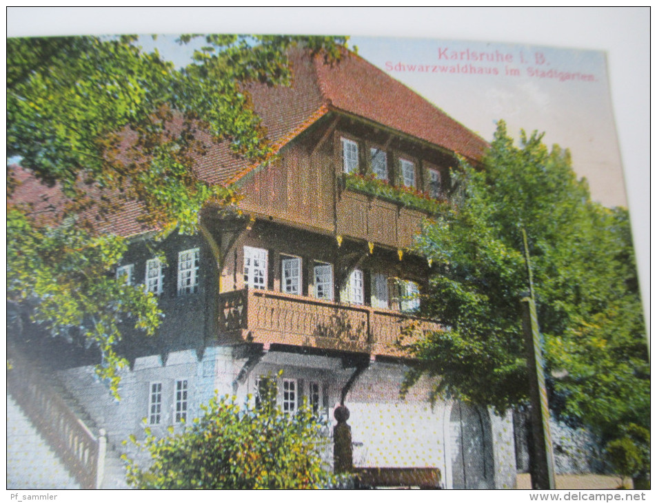 AK / Bildpostkarte 1916 Karlsruhe I. B. Schwarzwaldhaus Im Stadtgarten Rheinischer Kunst Und Postkartenverlag "Hepp" - Karlsruhe