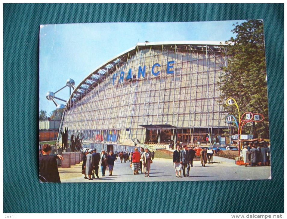 Belgique: Carte Postale Ancienne De L'Exposition De Bruxelles 1958-Le Pavillon De La France - Expositions Universelles