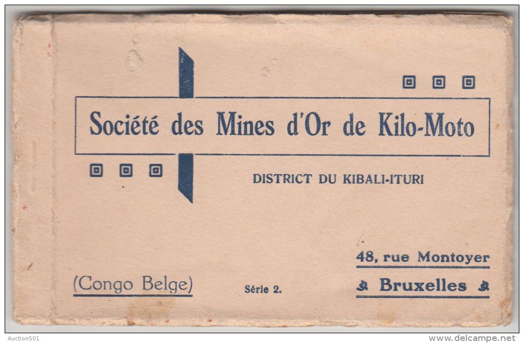 20954g CONGO BELGE - Société Des Mines D'Or Kilo-Moto - District Du Kibali-Ituri - Serie 2 - Carnet Contenant 9 Cartes - Congo Belge