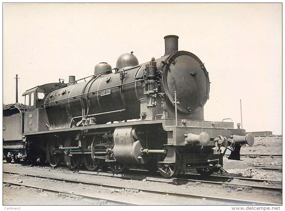 PHOTOGRAPHIE ANCIENNE : LOCOMOTIVE CONSOLIDATION 140-126 DE L'ETAT SURCHARGE TRAIN P.L.M. ZUG TRENO - Treni