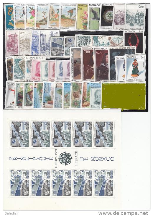 TIMBRES POSTE MONACO De 1991 "VOIR LES 2 PHOTOS" - Années Complètes