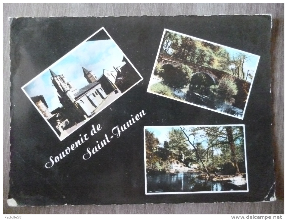 SAINT JUNIEN  (87). LOT DE 3 CARTES MULTIVUES . ANNEES 1960/70/80. - Saint Junien