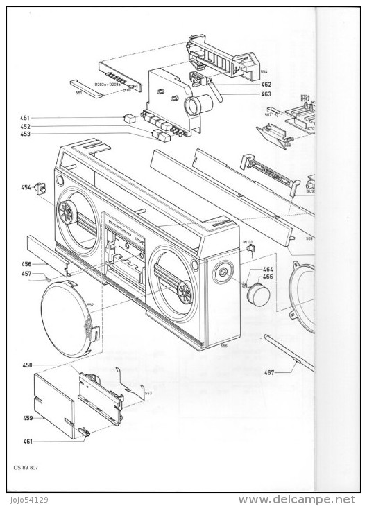 PHILIPS - Stéréo Radio Recorder D 8434 - Service Manual - Other Plans