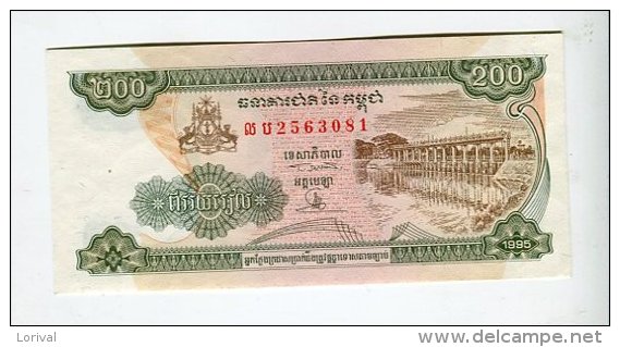 Billet 200 Riel Cambodge - Cambodia