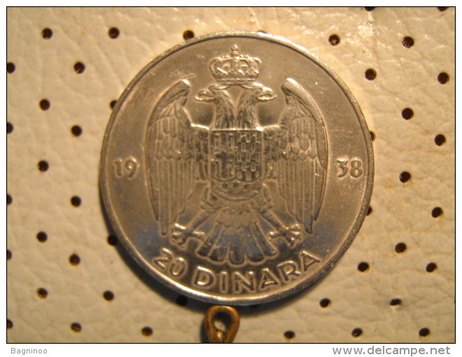 KINGDOM Of YUGOSLAVIA 20 Dinara 1938 Silver - Yugoslavia