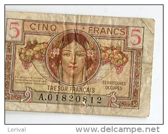 Billet 5 Francs Territoire Occupé - 1947 Tesoro Francese