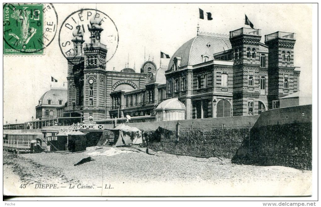 N°36834 -cpa Dieppe -casino- - Casino