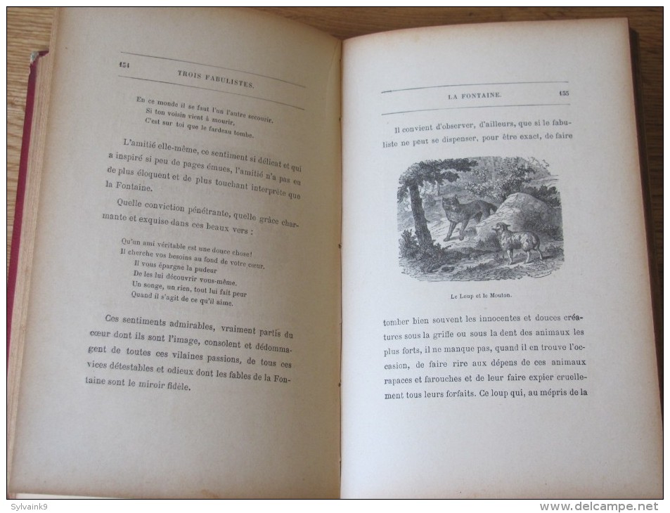 CHARLES CAUSERET TROIS FABULISTES ESOPE PHEDRE LA FONTAINE GEDALGE VERS 1889 - 1801-1900