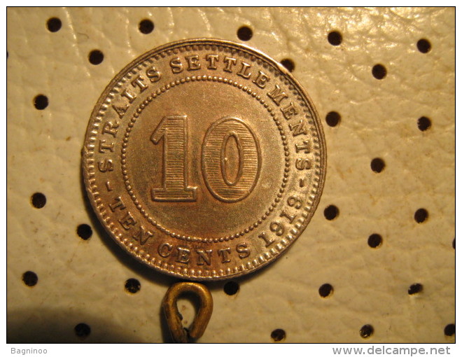MALAYSIA Straits Settlements 10 Cents 1918 # RB - Malaysia