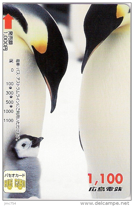 Télécarte Japonaise. Animaux.  Pingouin Et Manchot - Pinguini