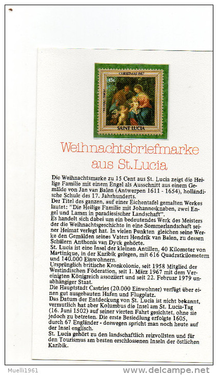 Nr.  925,  Weihnachtsbriefmarke Aus Saint Lucia, Postfrisch, - St.Lucia (1979-...)
