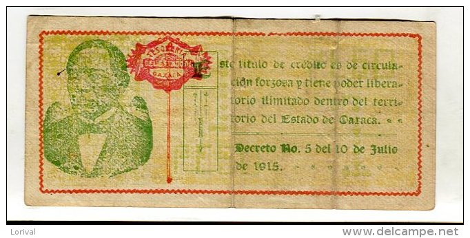 Mexique 1 Peso Revolution Mexicaine Etat D'oaxaca - Mexique