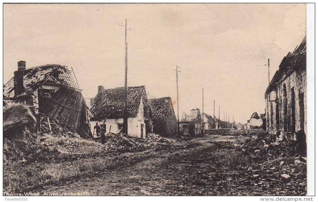 Photocarte Allemande- THELUS Village Bombardé Soldats Allemands Dép62(guerre14-18) TTBE - Guerre 1914-18