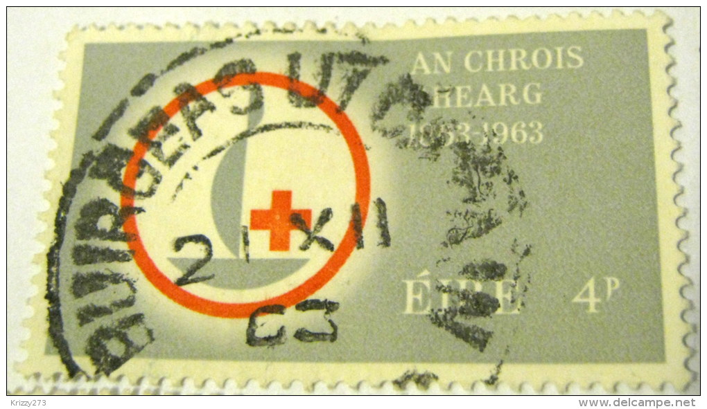 Ireland 1963 Centenary Of The Red Cross 4p - Used - Gebruikt