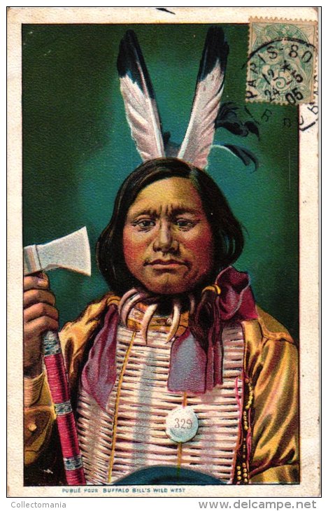 ETNISCH     3 PC Typican Northwestern Indian  Publié Pour Buffalo Bill's Wild West - Indios De América Del Norte