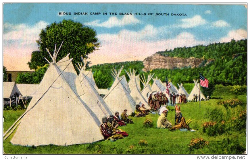 ETNISCH     4 PC    Little Natives Alaska   Comanche At Reservation 1906  Sioux Camp Black Hills  North Canada - Indiens D'Amérique Du Nord