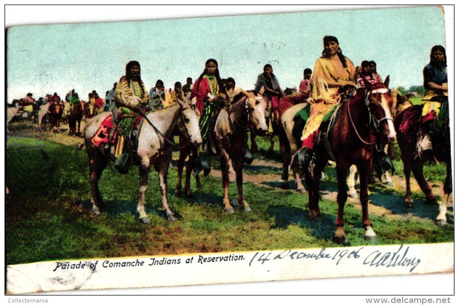 ETNISCH     4 PC    Little Natives Alaska   Comanche At Reservation 1906  Sioux Camp Black Hills  North Canada - Indiaans (Noord-Amerikaans)