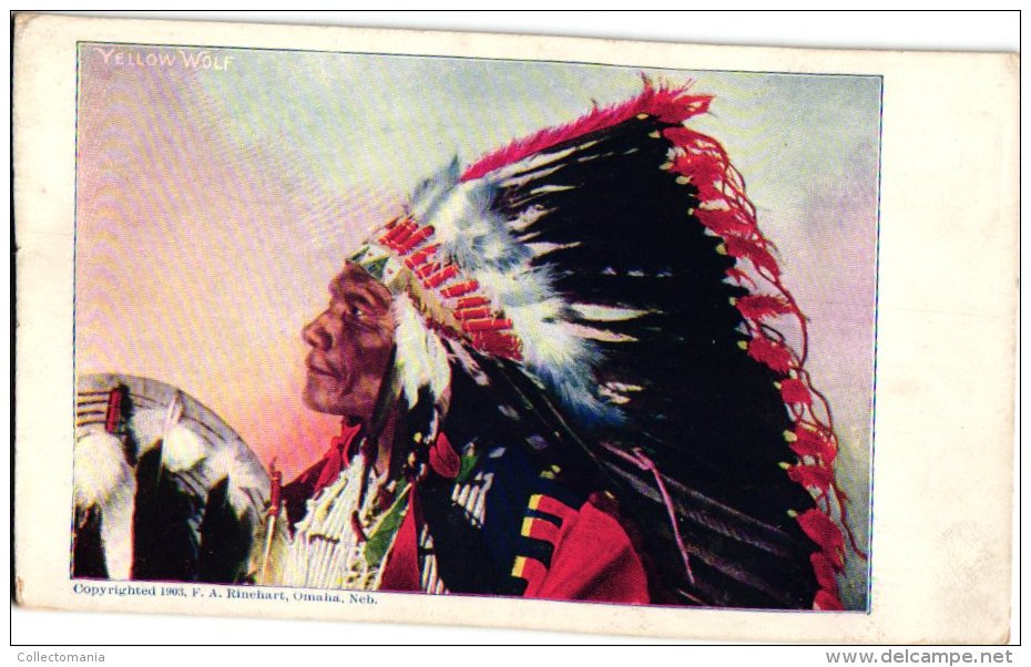 ETNISCH    3 PC    Yellow Wolf   Chief Bill Rock  Chief Wolf Robe Cheyenne - Indios De América Del Norte