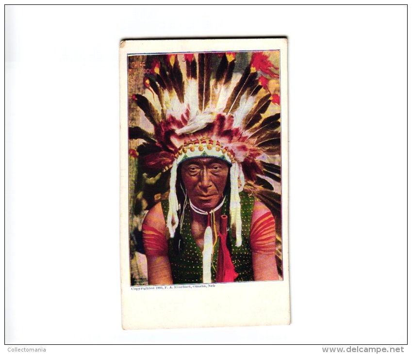 ETNISCH    3 PC    Yellow Wolf   Chief Bill Rock  Chief Wolf Robe Cheyenne - Indianer