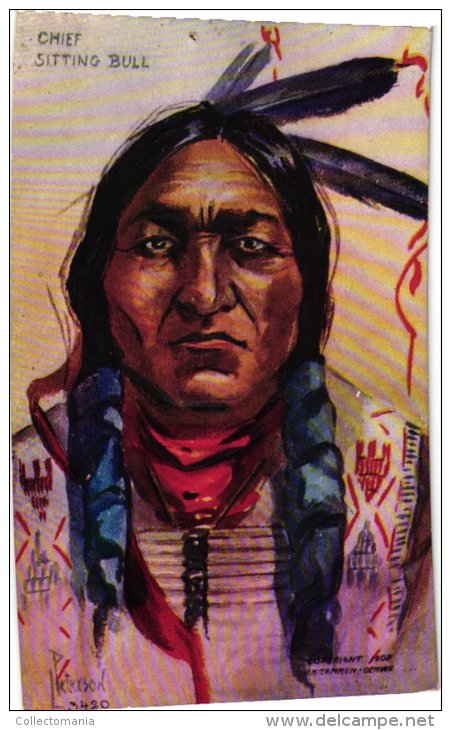 ETNISCH    3 PC    Chief High Horse    Chief Sitting Bull  Starlight  Illustr Peterson - Indios De América Del Norte