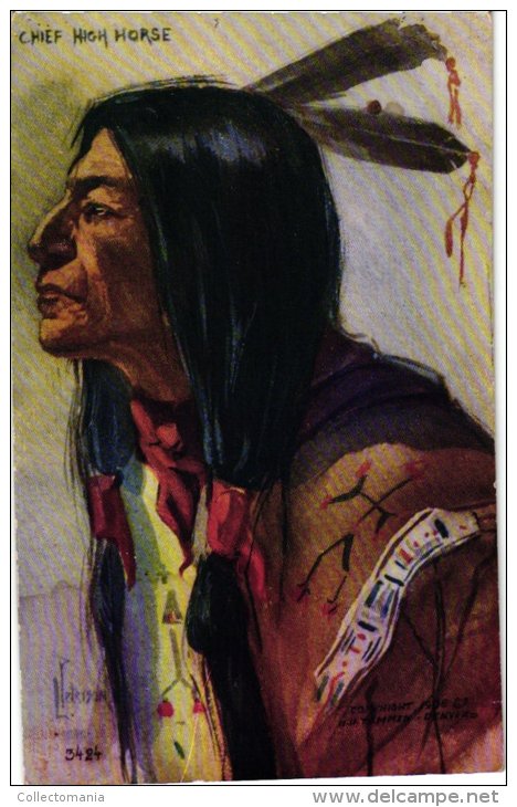 ETNISCH    3 PC    Chief High Horse    Chief Sitting Bull  Starlight  Illustr Peterson - Indiens D'Amérique Du Nord