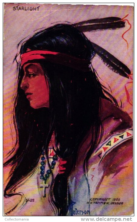 ETNISCH    3 PC    Chief High Horse    Chief Sitting Bull  Starlight  Illustr Peterson - Indiens D'Amérique Du Nord
