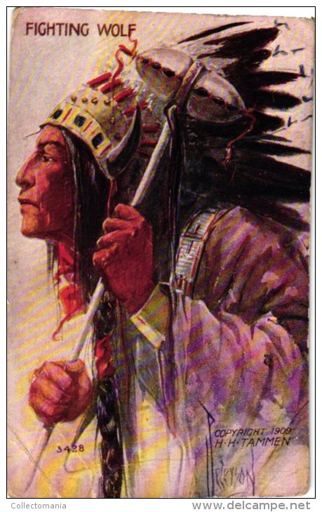 ETNISCH    3 PC    Chief High Horse   Fighting Wolf  Minnehaha  White Tail Ponca   Not Afraid Of Pawnee - Indianer