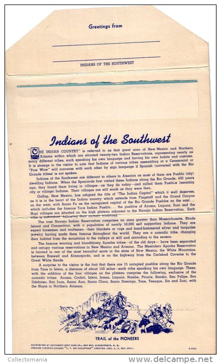 ETNISCH   1 Map 9  Pictures Indians Of The Souyh West  Greetings From The Indian Country - Indios De América Del Norte