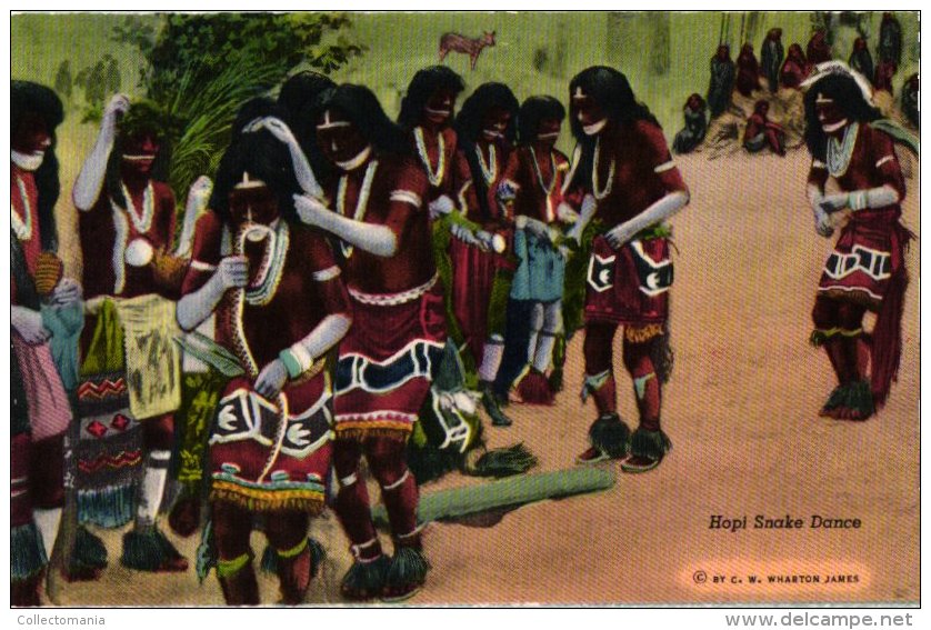 ETNISCH   1 map 9  pictures Indians of the Souyh West  Greetings from the Indian Country