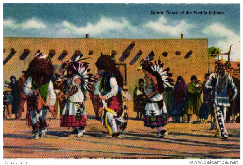 ETNISCH   1 map 9  pictures Indians of the Souyh West  Greetings from the Indian Country