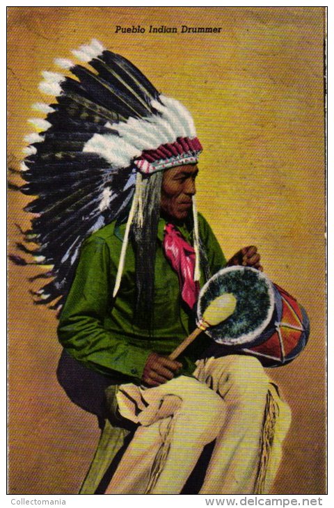 ETNISCH   1 map 9  pictures Indians of the Souyh West  Greetings from the Indian Country