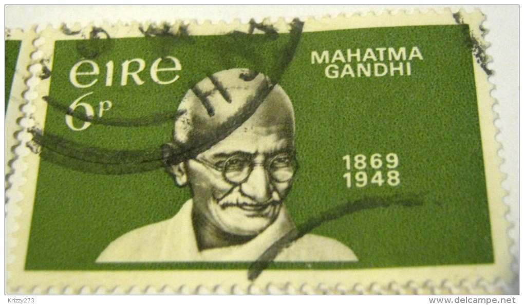 Ireland 1969 Centenary Of The Birth Of Mahatma Gandhi 6p - Used - Gebruikt