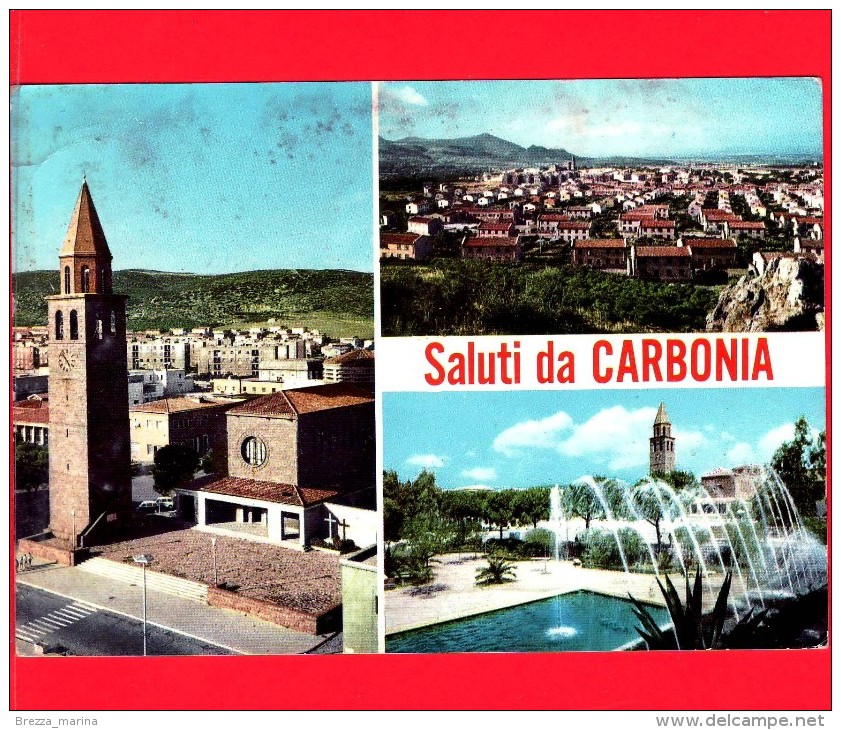 ITALIA - SARDEGNA - Cartolina Viaggiata Nel 1967 - CARBONIA - Vedute - Carbonia