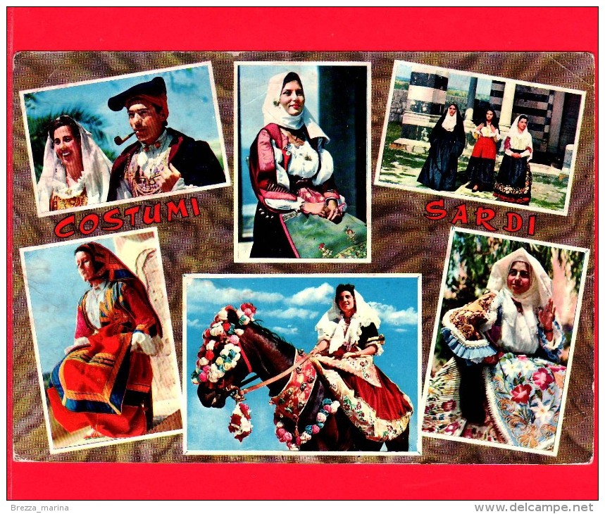 ITALIA - SARDEGNA - Cartolina Viaggiata Anni 70 - COSTUMI Sardi - Quartu S. Elena - Nuoro - Desulo - Sennori - Quartu Sant'Elena