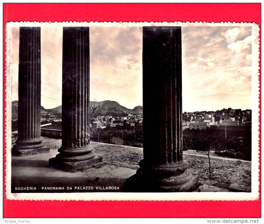 ITALIA - SICILIA - Cartolina Viaggiata Del 1957 - BAGHERIA (Palermo)  - Panorama Da Palazzo Vilarosa - Bagheria